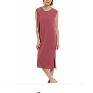 Eileen Fisher Rosewood 100% Silk Swing Shift Dress